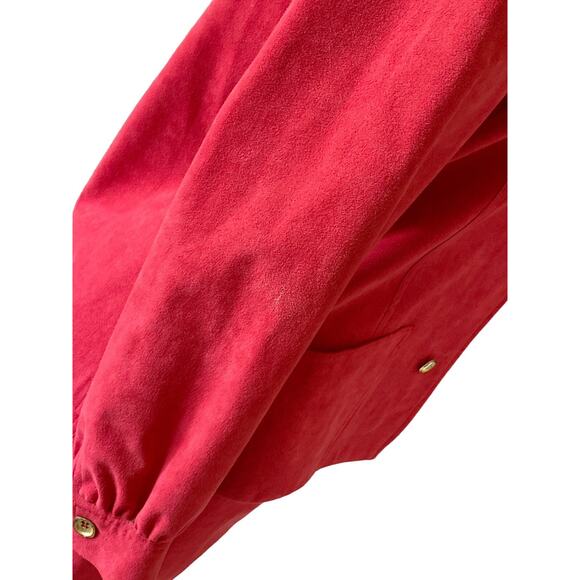 NEIMAN MARCUS Abe Scrader Womens Size 14 Vintage Faux Suede Jacket Skirt Set - Picture 15 of 16